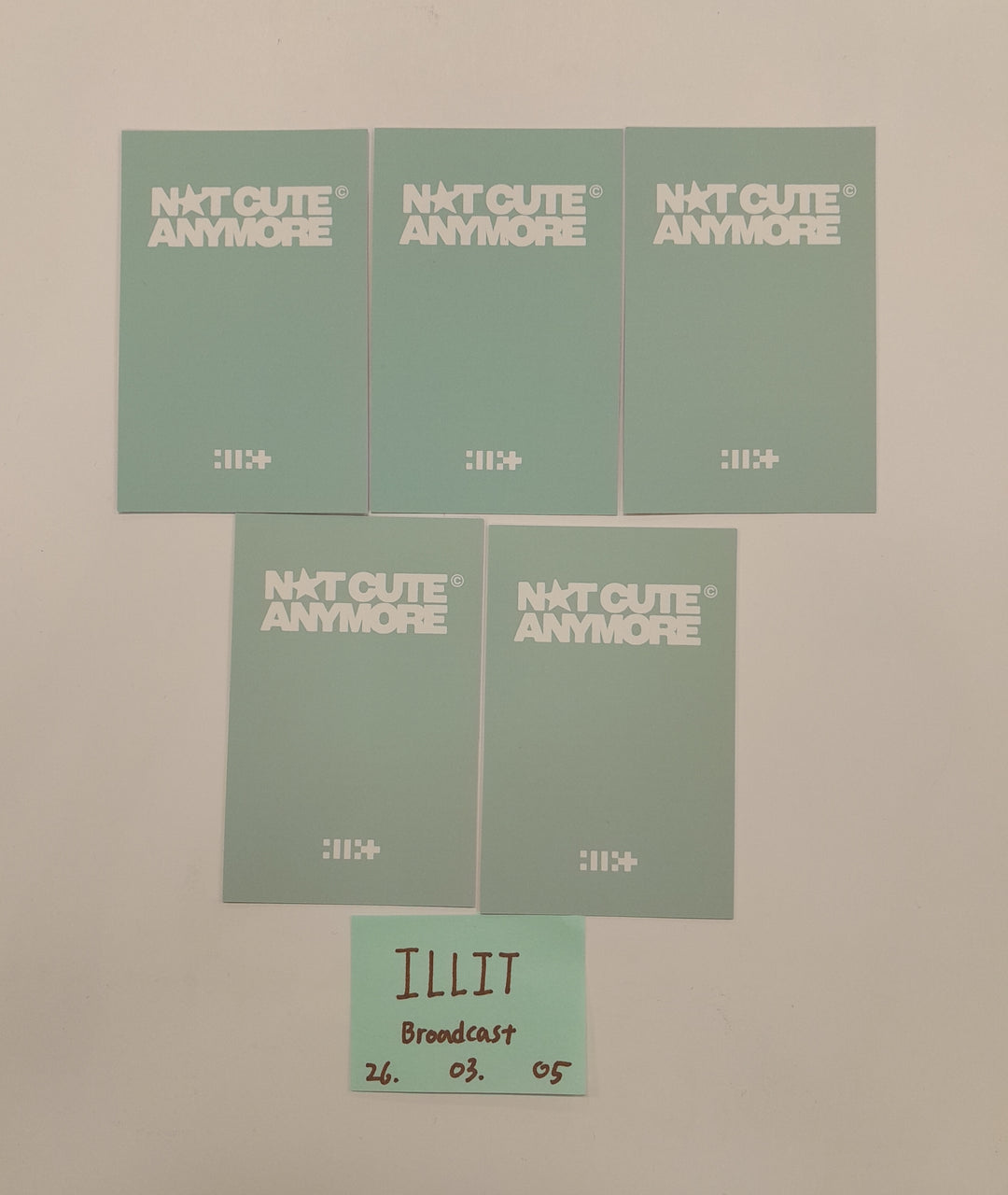 ILLIT "NOT CUTE ANYMORE" - Broadcast Photocard Set (5ea) [26.03.06]