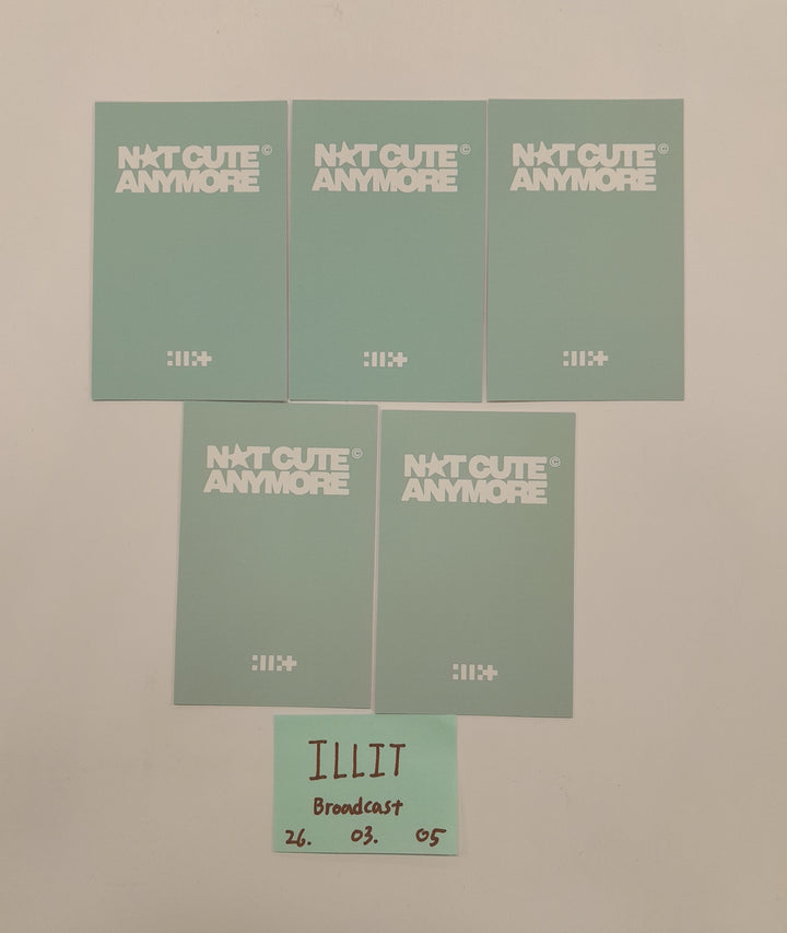 ILLIT "NOT CUTE ANYMORE" - Broadcast Photocard Set (5ea) [26.03.06]