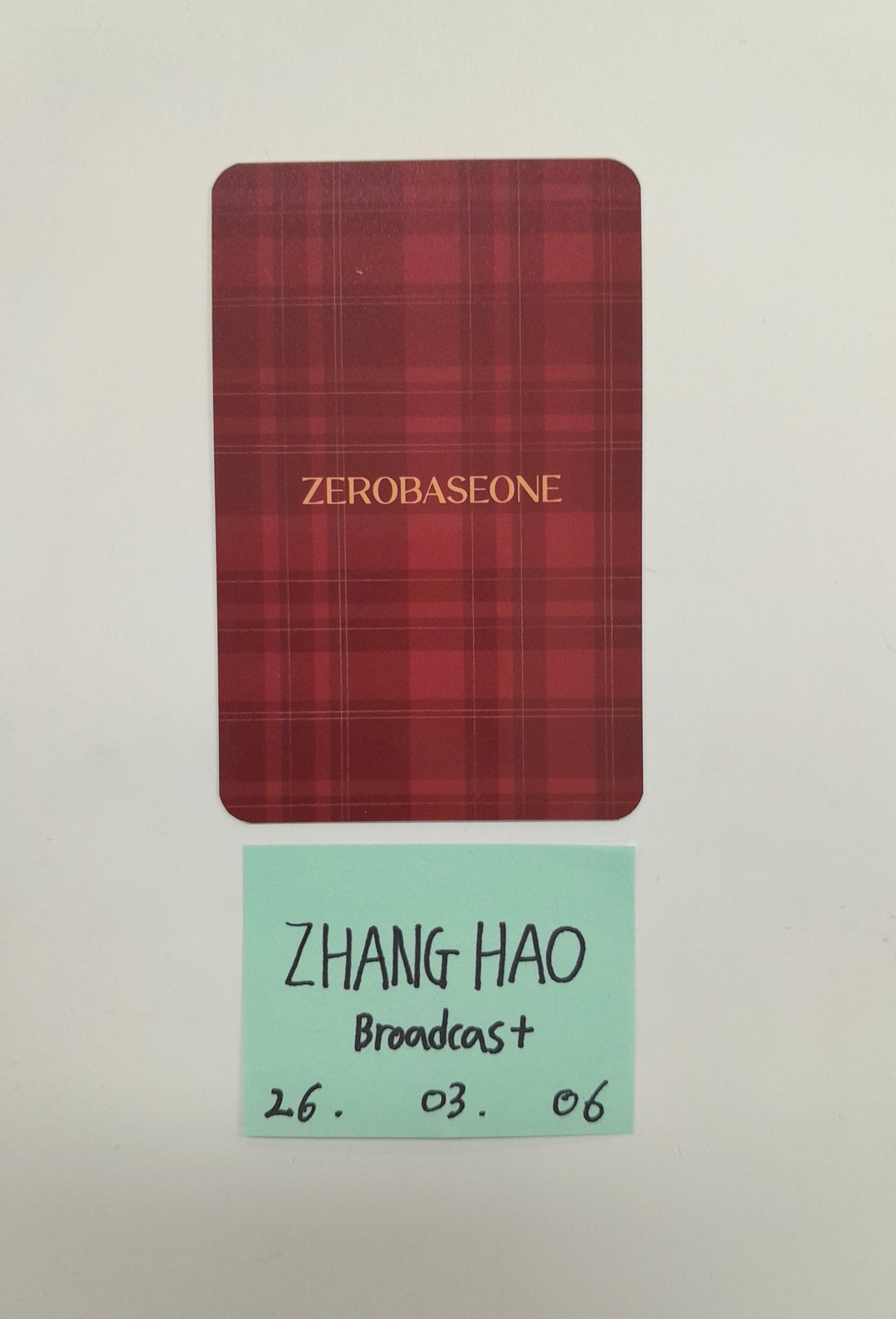ZHANG HAO (of ZeroBaseOne) - Broadcast Photocard [26.03.06]