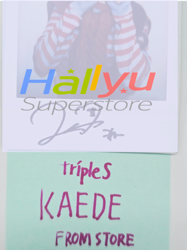 KAEDE (of Triples_msnz) - Hand Autograhped(Signed) Polaroid [26.03.06]