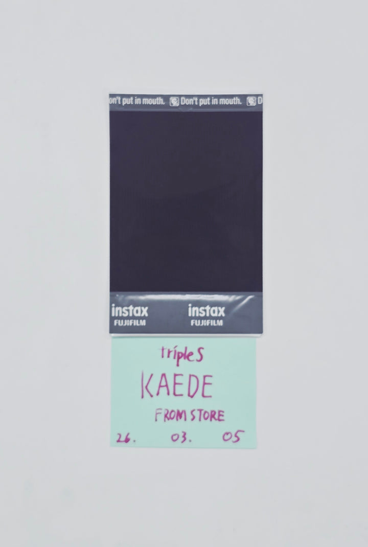 KAEDE (of Triples_msnz) - Hand Autograhped(Signed) Polaroid [26.03.06]