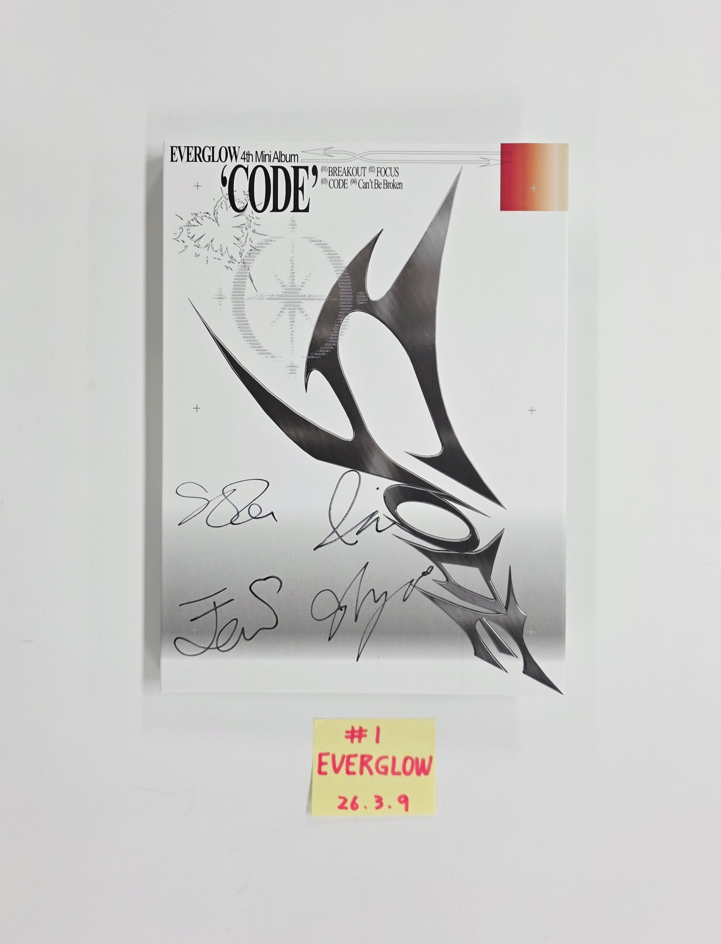 EVERGLOW サイン色紙 Everglow 