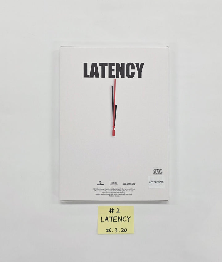 LATENCY "LATE O’ CLOCK" - Hand Autographed(Signed) Promo Album [26.03.20]