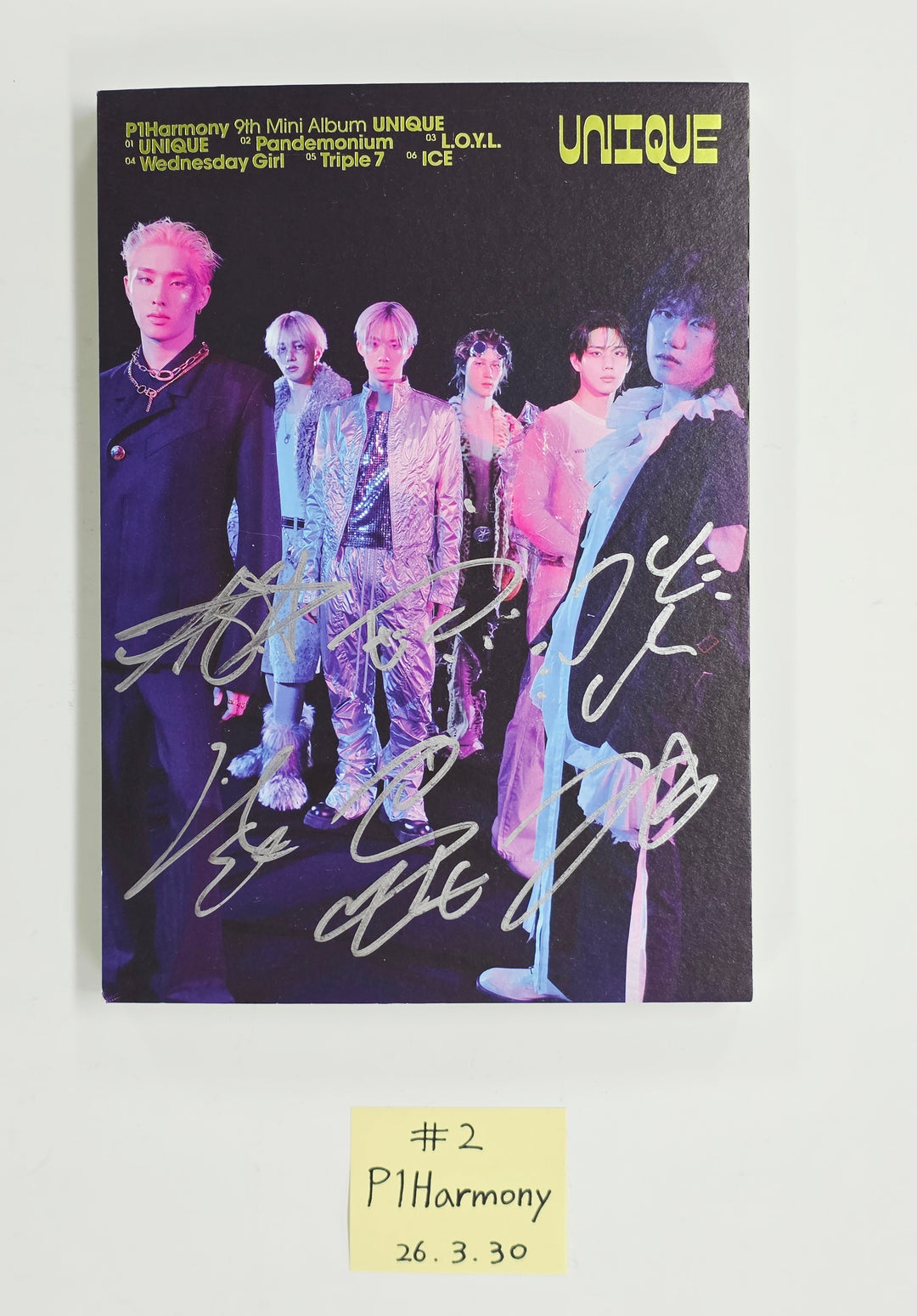 P1Harmony "UNIQUE" - Hand Autographed(Signed) Promo Album [26.03.30]
