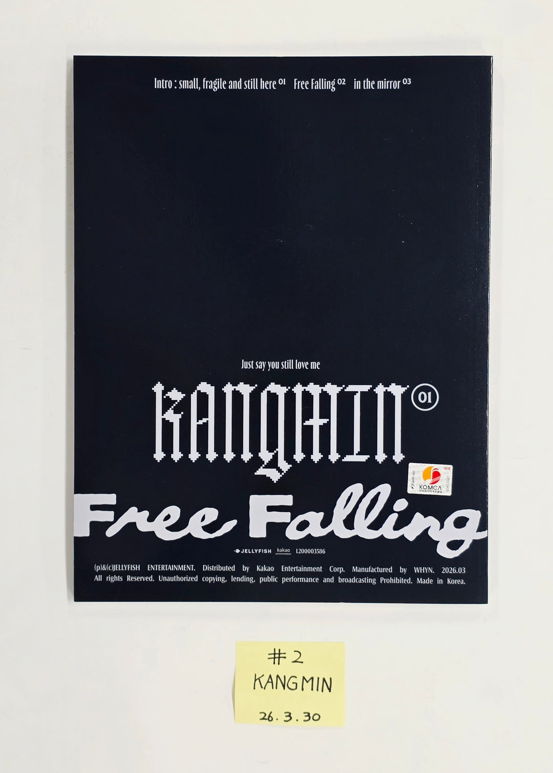 KANGMIN "Free Falling" - Hand Autographed(Signed) Promo Album [26.03.30]