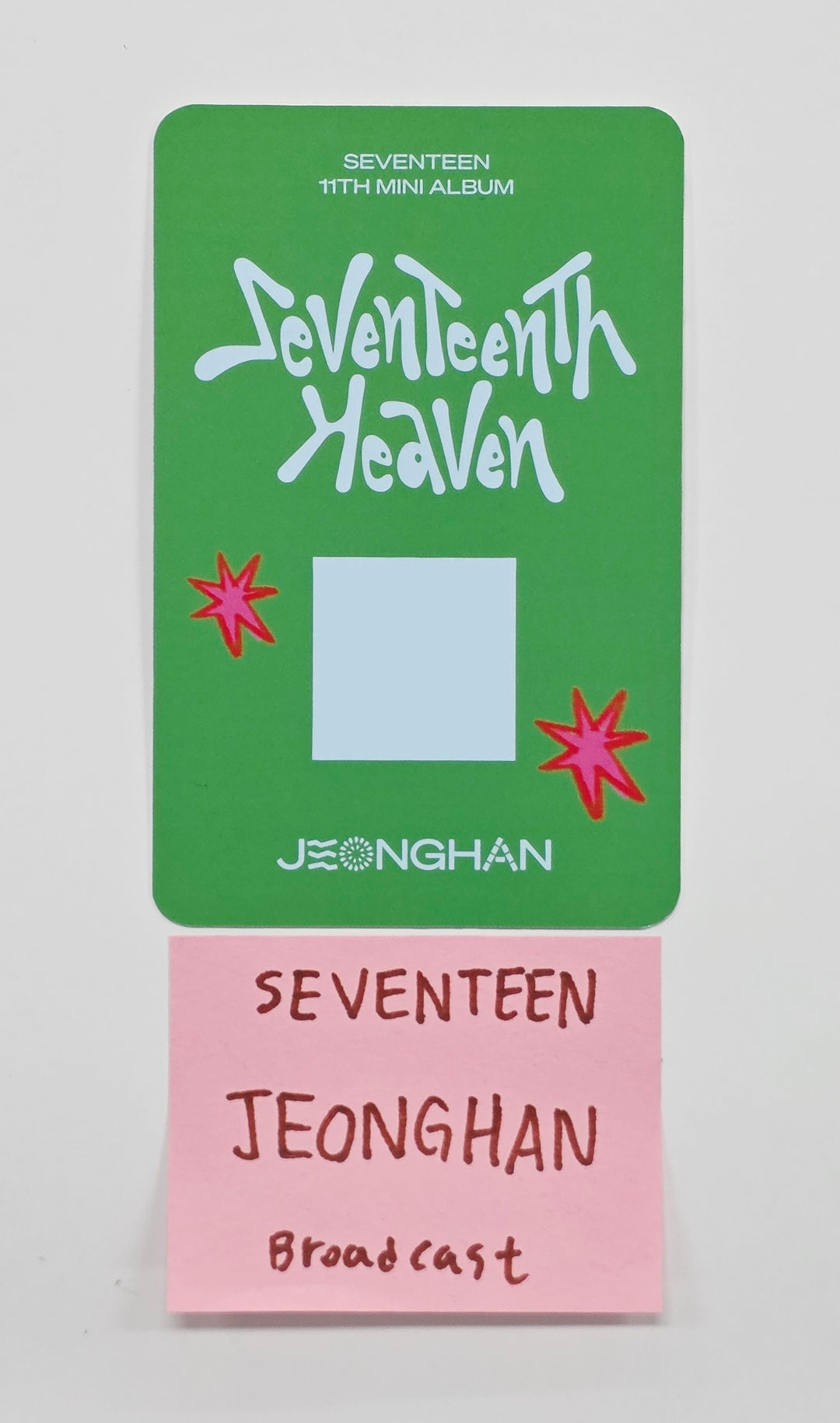 JEONGHAN (of SEVENTEEN) "SEVENTEENTH HEAVEN" - Pre-recording Broadcast Photocard [26.03.30]