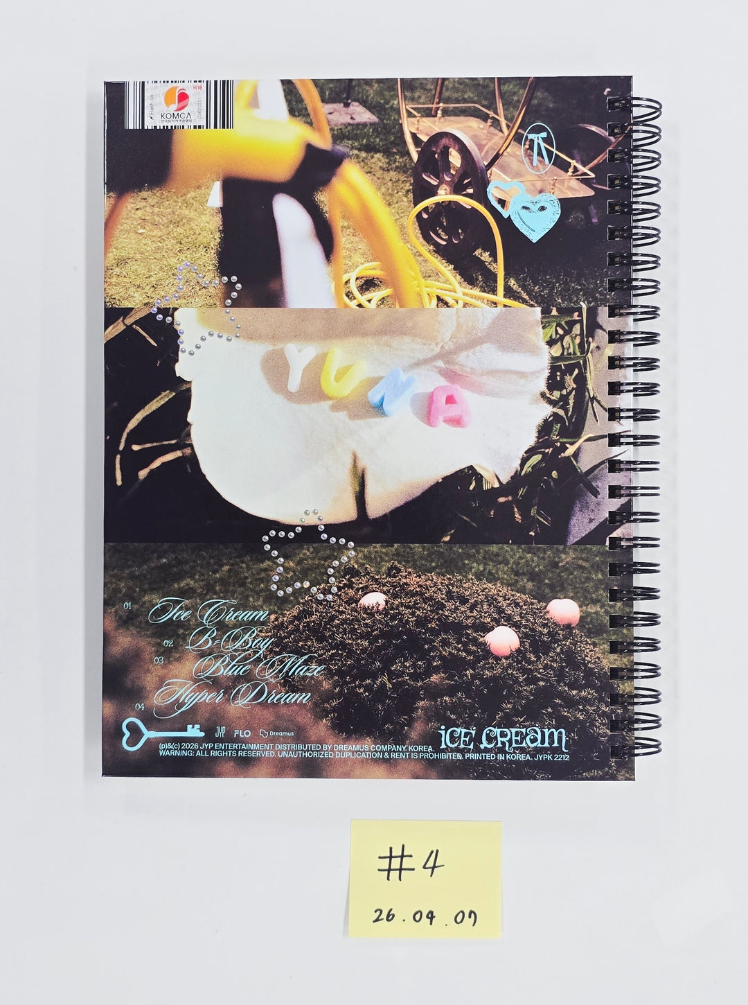 YUNA "Ice Cream" - Hand Autographed(Signed) Promo Album [26.04.07]