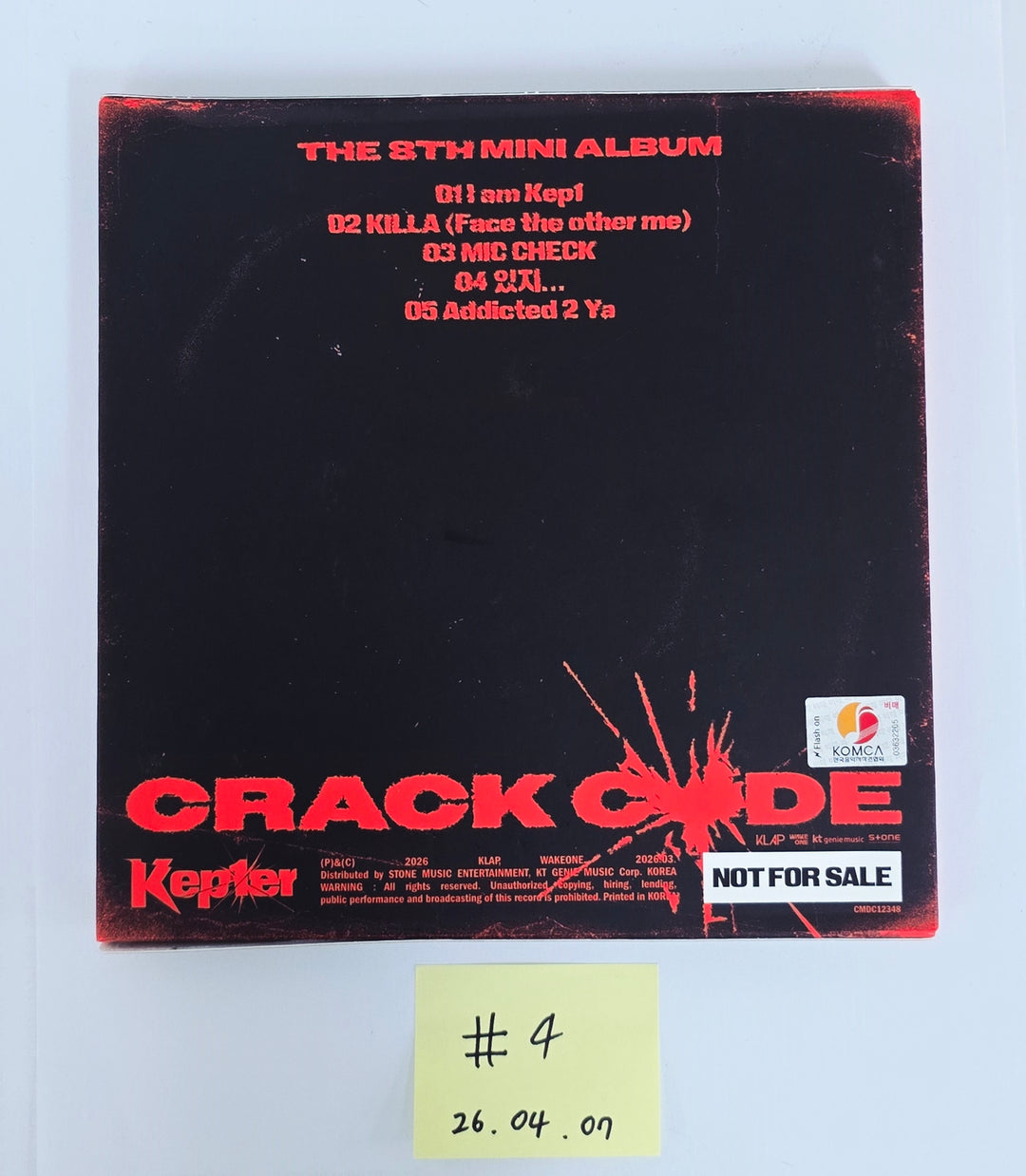 Kep1er "CRACK CODE" - Hand Autographed(Signed) Promo Album [26.04.07]