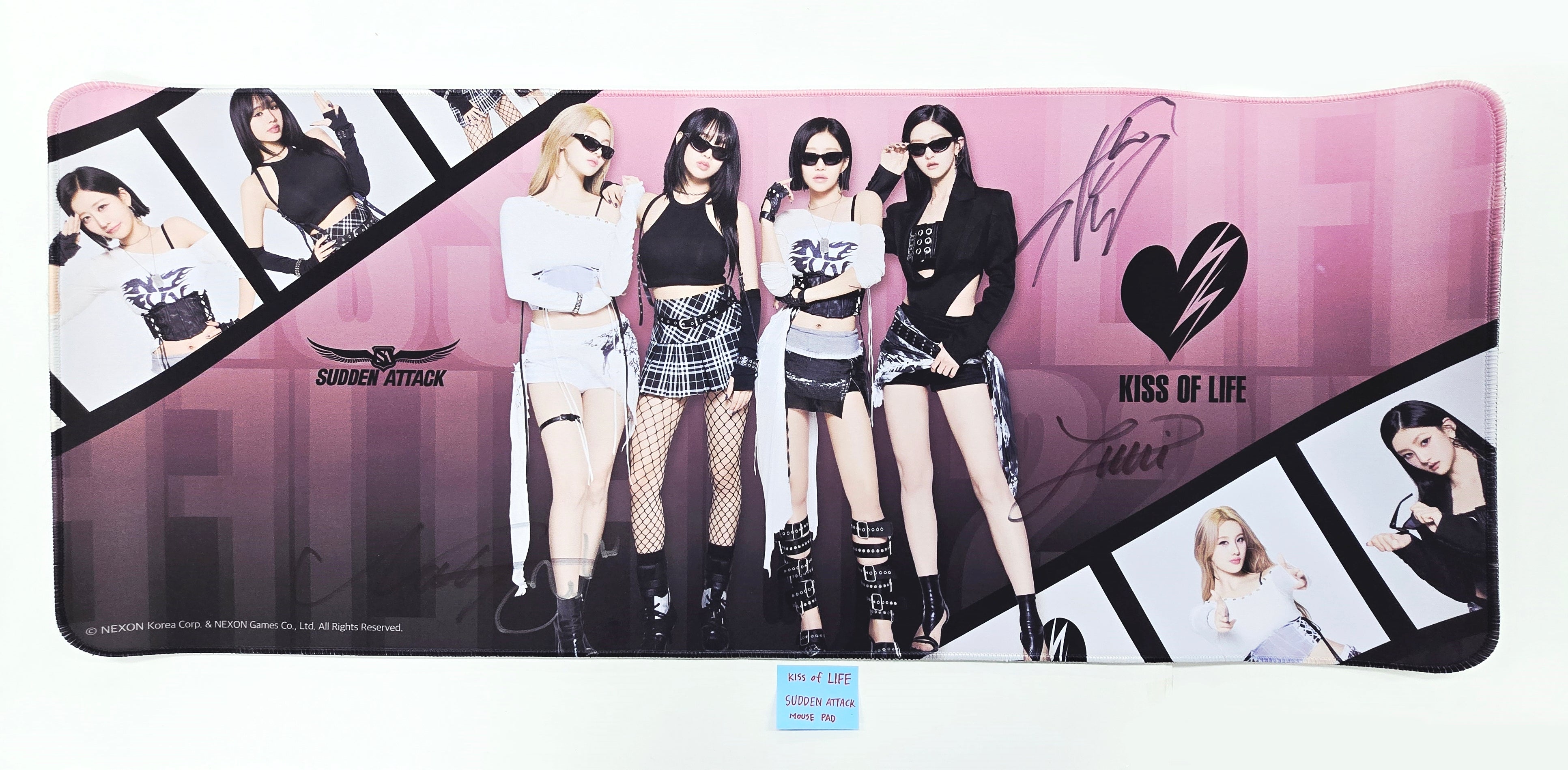 KISS of LIFE - Sudden Attack Event Hand Autographed(Signed) Long Mouse Pad [26.04.08]
