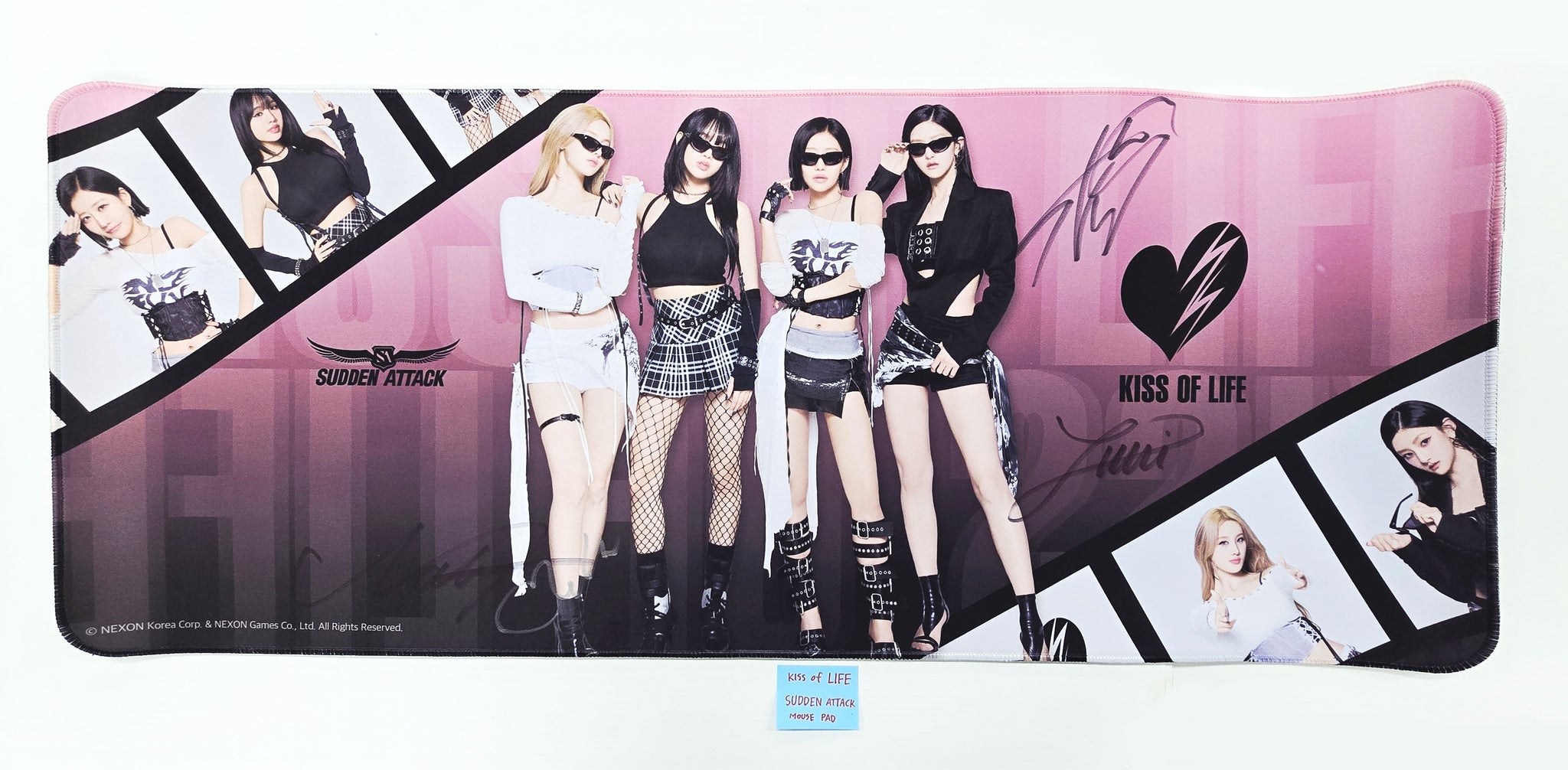 KISS of LIFE - Sudden Attack Event Hand Autographed(Signed) Long Mouse Pad [26.04.08]