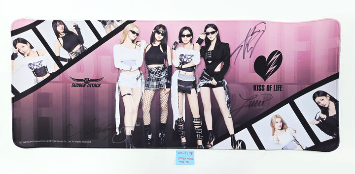 KISS of LIFE - Sudden Attack Event Hand Autographed(Signed) Long Mouse Pad [26.04.08]