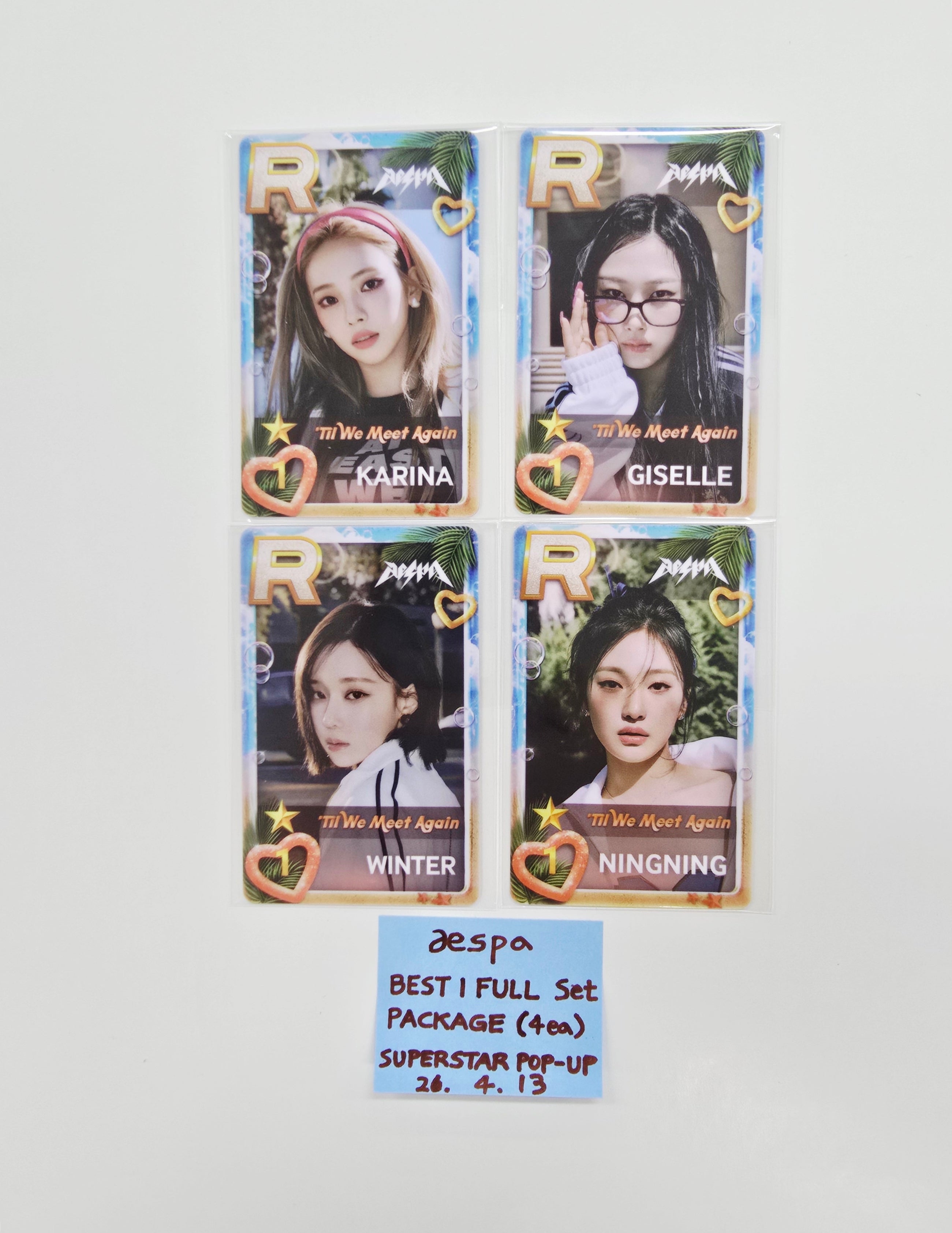AESPA - BESTI FULL Set Package Superstar Pop-up PVC Photocard Set