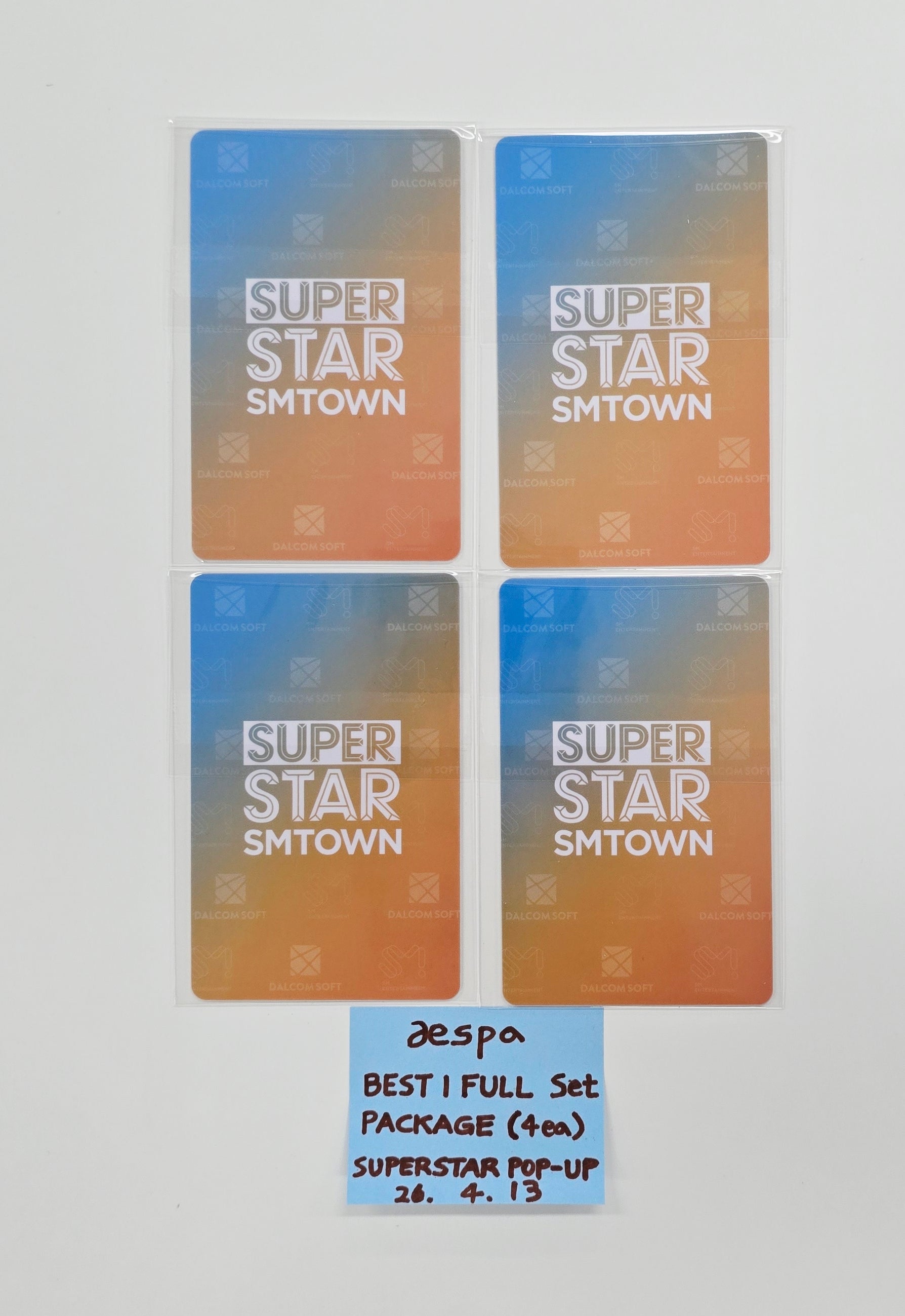 AESPA - BESTI FULL Set Package Superstar Pop-up PVC Photocard Set