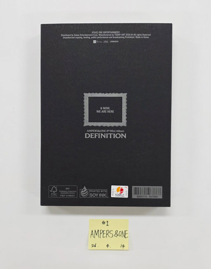 AMPERS&amp;ONE "DEFINITION" - Hand Autographed(Signed) Promo Album [26.04.14]