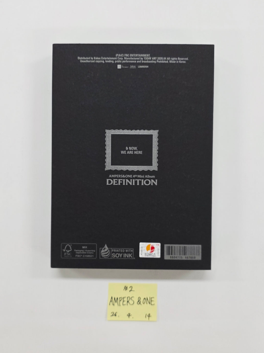 AMPERS&amp;ONE "DEFINITION" - Hand Autographed(Signed) Promo Album [26.04.14]