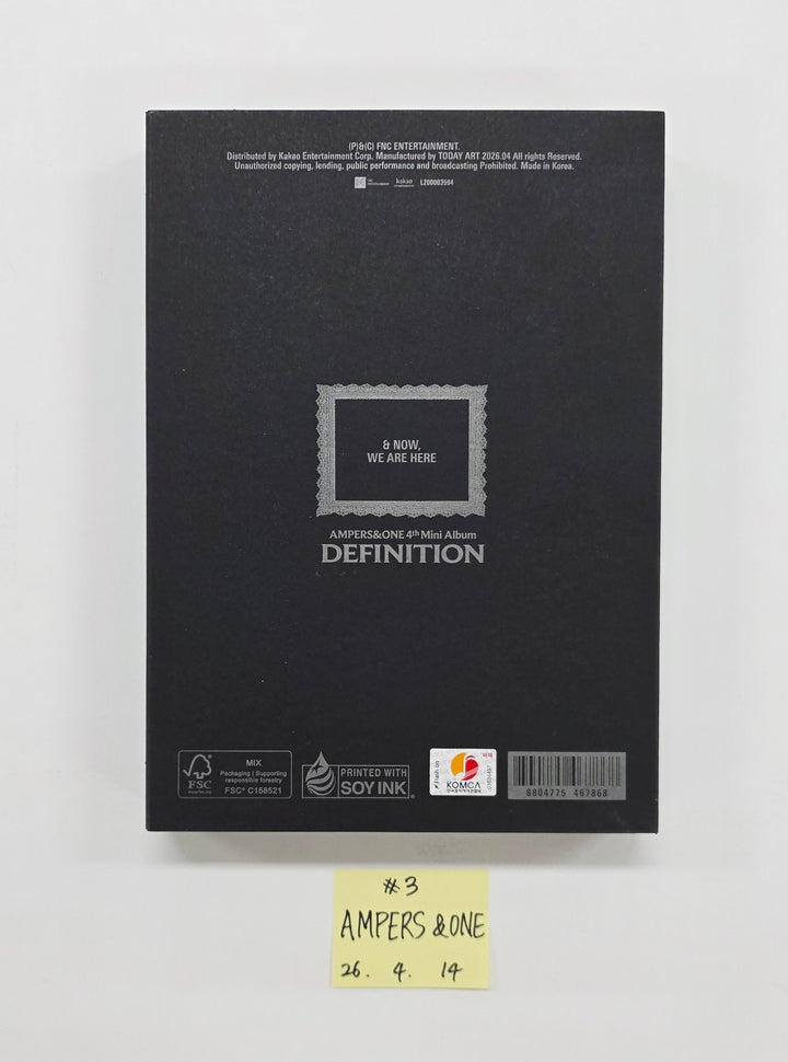 AMPERS&amp;ONE "DEFINITION" - Hand Autographed(Signed) Promo Album [26.04.14]