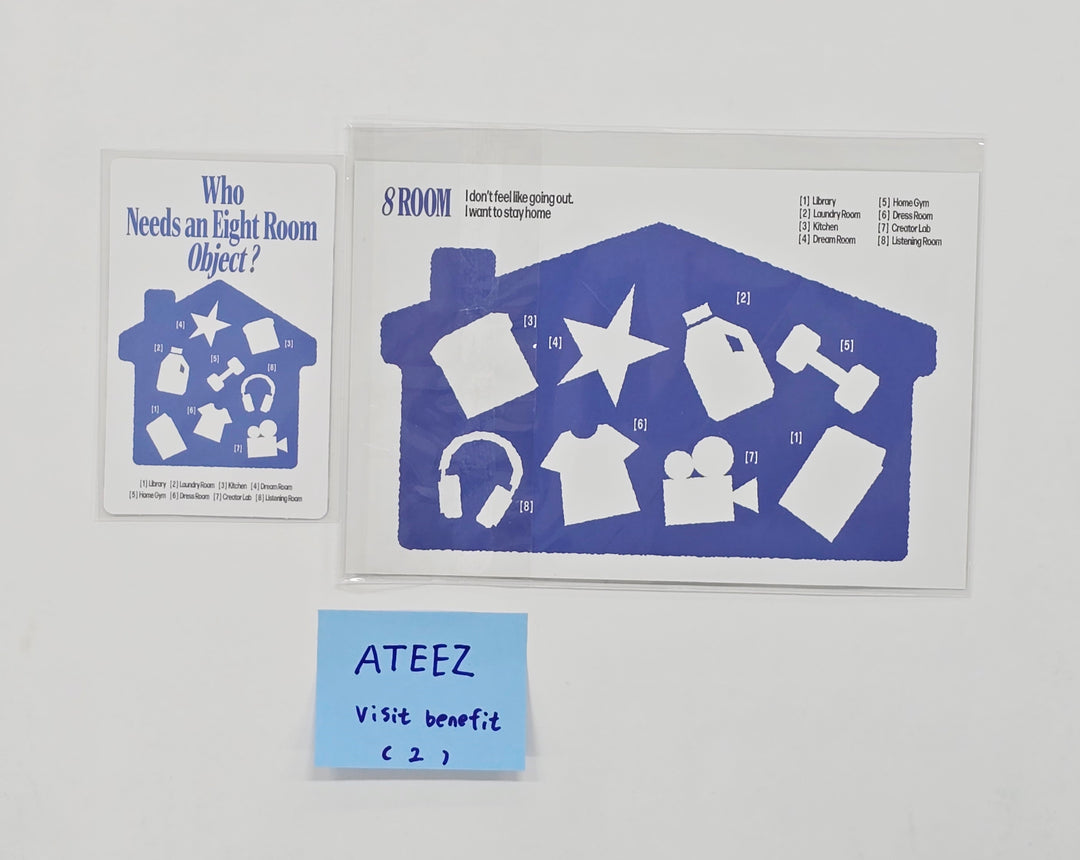 ATEEZ - ATEEZ "8ROOM" POP-UP STORE Visit Benefit Event Photocard &amp; Postcard [26.04.16]