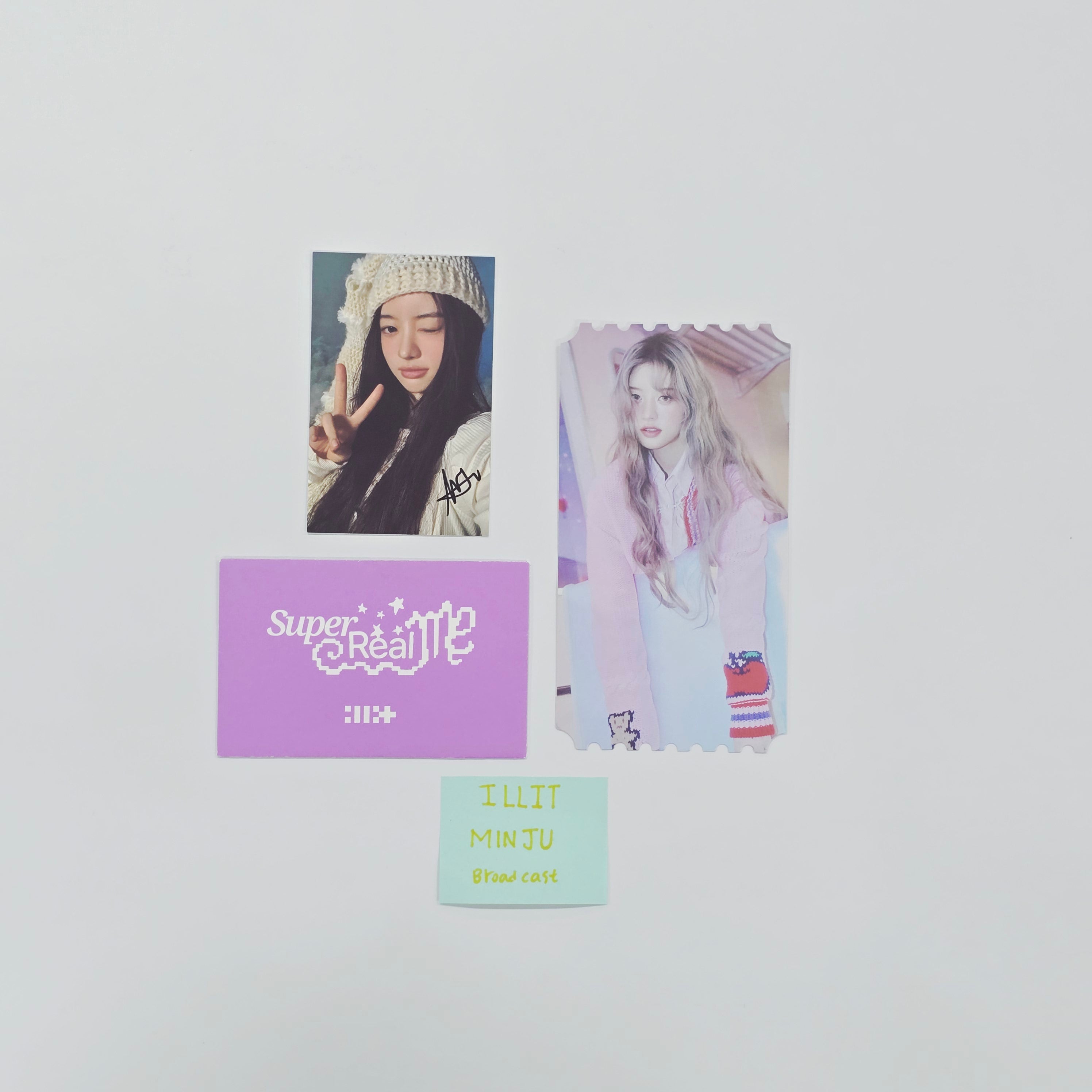 ILLIT - Broadcast Hand Autographed(Signed) Photocard + Photo