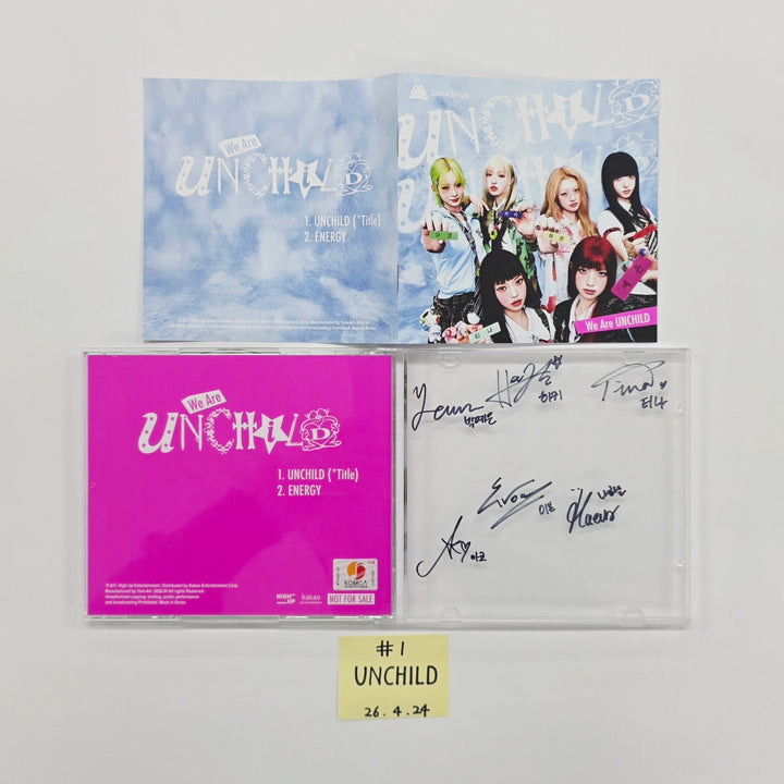UNCHILD “We Are UNCHILD” - Hand Autographed(Signed) Promo Digital Single Album [26.04.24]