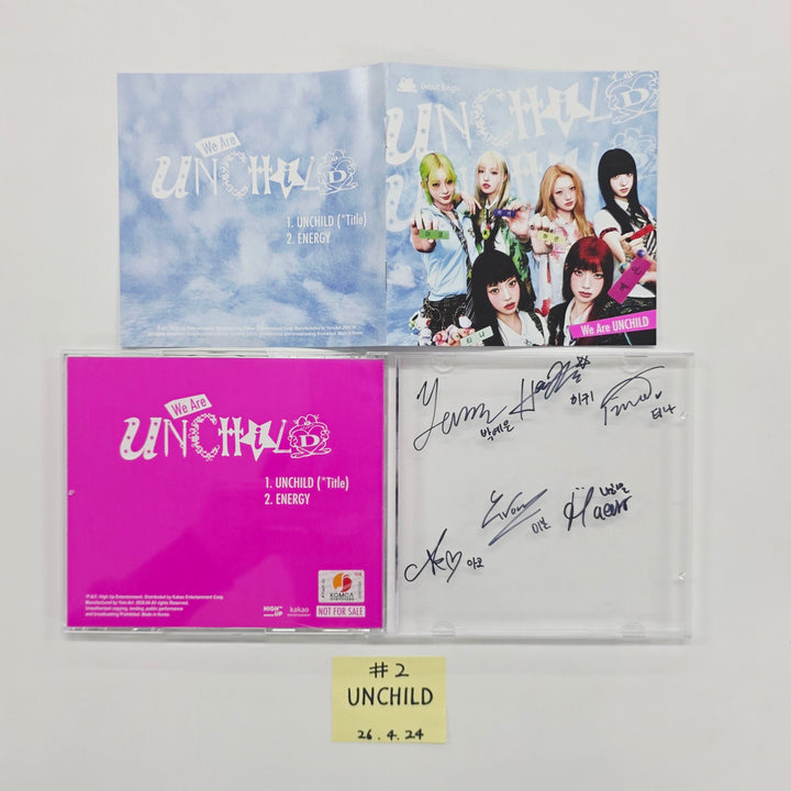 UNCHILD “We Are UNCHILD” - Hand Autographed(Signed) Promo Digital Single Album [26.04.24]