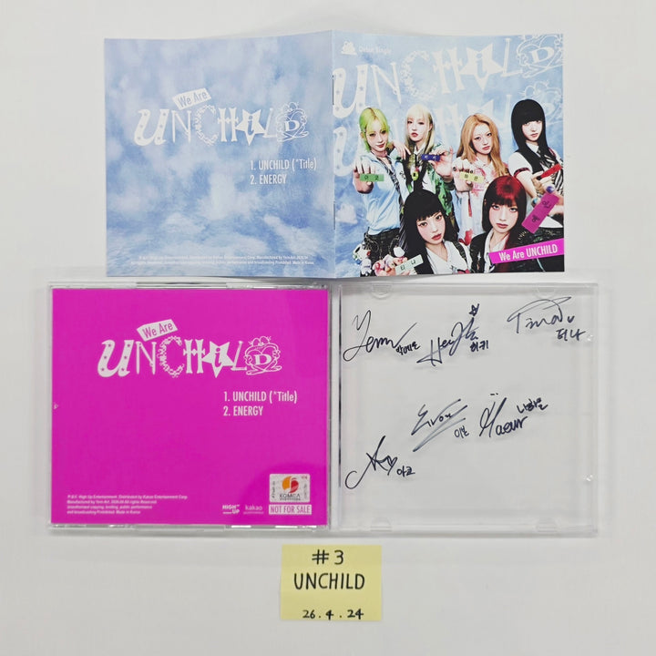 UNCHILD “We Are UNCHILD” - Hand Autographed(Signed) Promo Digital Single Album [26.04.24]