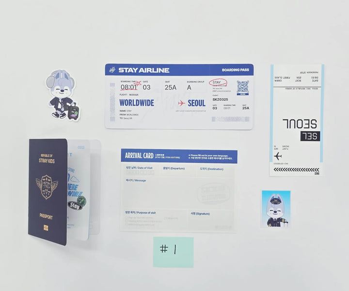 Stray Kids - "Skzoo EveryWhere All Around The World in Seoul" - Pop-Up Store InterActive Event Set (PassPort, Sticker, Skzoo ID Photo) [26.04.27]