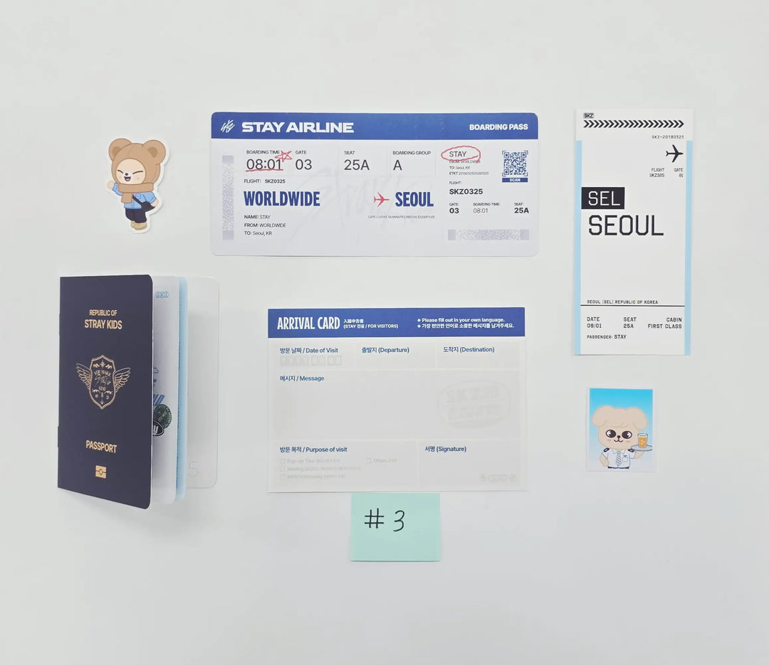 Stray Kids - "Skzoo EveryWhere All Around The World in Seoul" - Pop-Up Store InterActive Event Set (PassPort, Sticker, Skzoo ID Photo) [26.04.27]