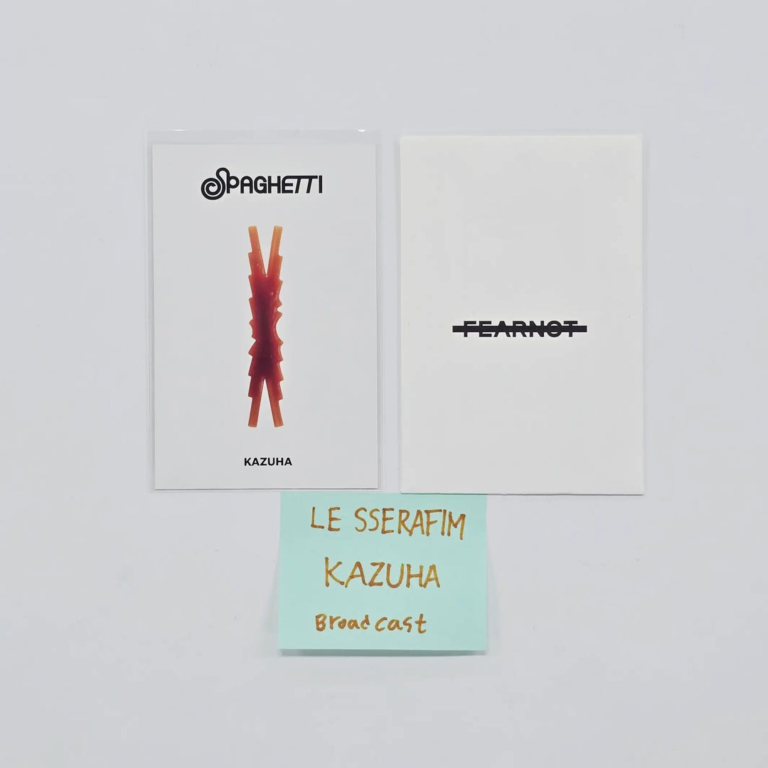 KAZUHA (of Le Sserafim) "SPAGHETTI" -  Broadcast Photocard [26.04.30]