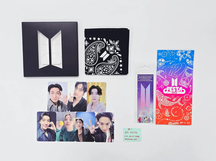 BTS "Festa" - 2025 ARMY Zone Bandana &amp; Photocards Set (7EA) [26.04.30]