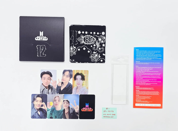 BTS "Festa" - 2025 ARMY Zone Bandana &amp; Photocards Set (7EA) [26.04.30]