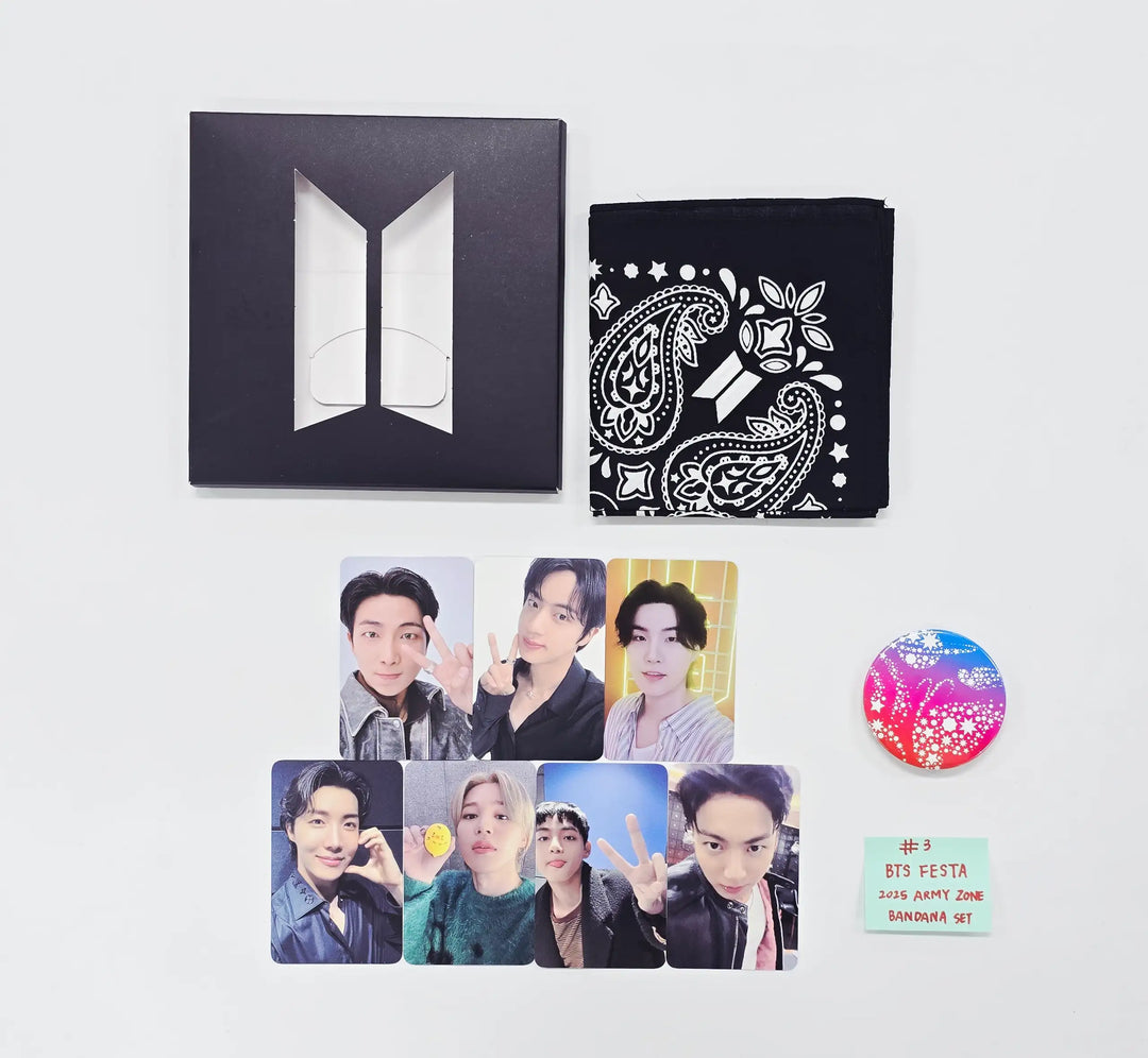 BTS "Festa" - 2025 ARMY Zone Bandana &amp; Photocards Set (7EA) [26.04.30]