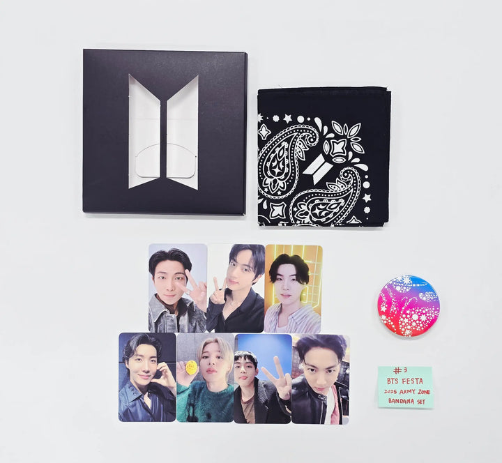 BTS "Festa" - 2025 ARMY Zone Bandana &amp; Photocards Set (7EA) [26.04.30]