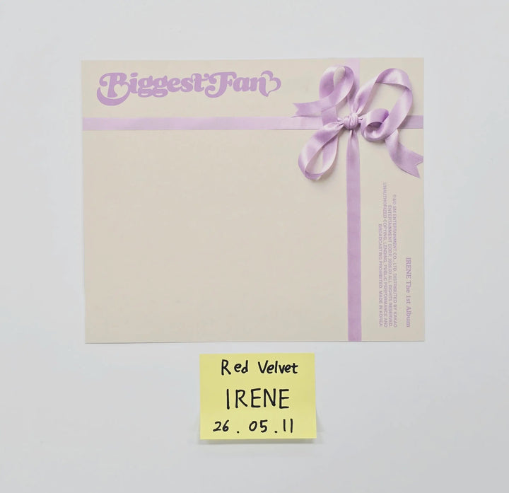 IRENE (of Red Velvet) "Biggest Fan" - Hand Autographed(Signed) Album [26.05.11]
