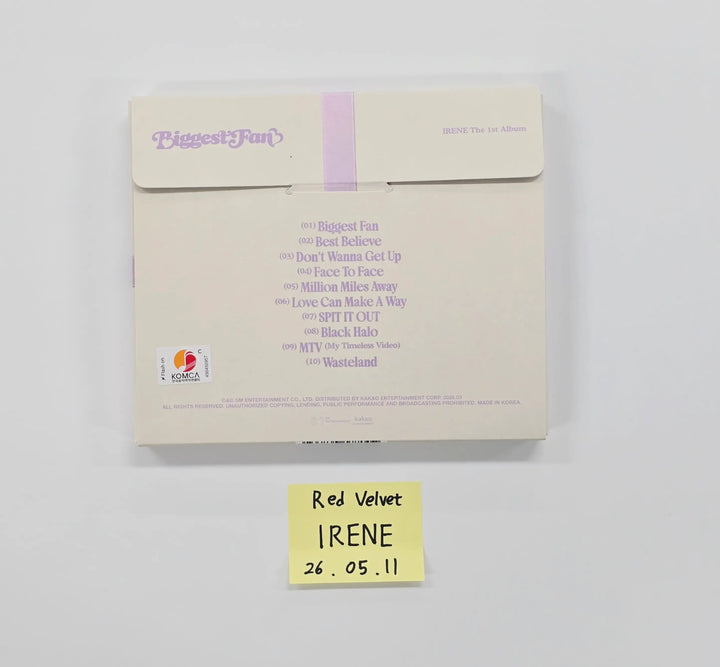 IRENE (of Red Velvet) "Biggest Fan" - Hand Autographed(Signed) Album [26.05.11]