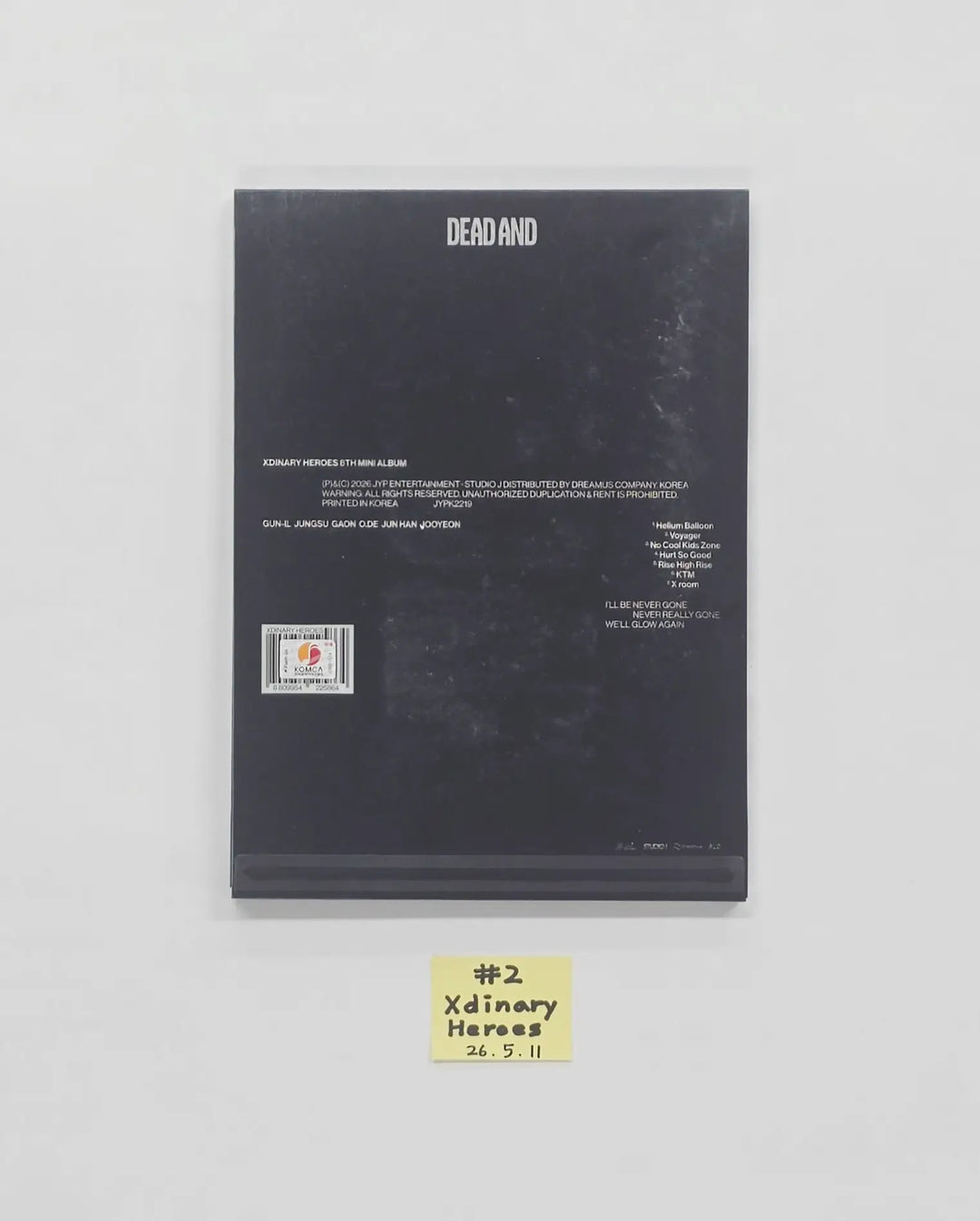 Xdinary Heroes "DEAD AND" - Hand Autographed(Signed) Promo Album [26.05.11]