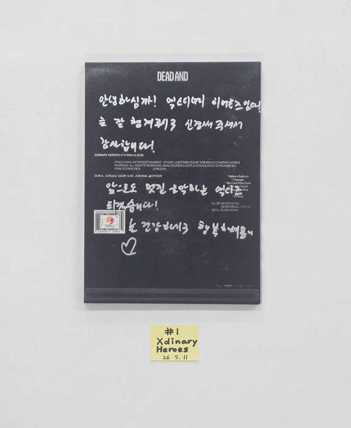 Xdinary Heroes "DEAD AND" - Hand Autographed(Signed) Promo Album [26.05.11]