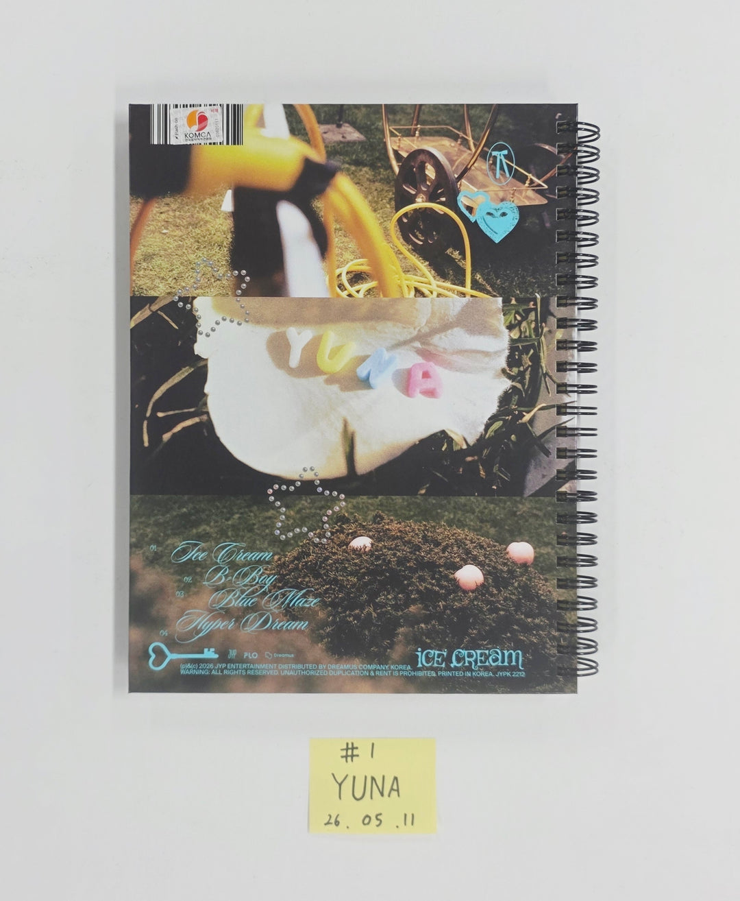 YUNA (of ITZY) "Ice Cream" - Hand Autographed(Signed) Promo Album [26.05.11]