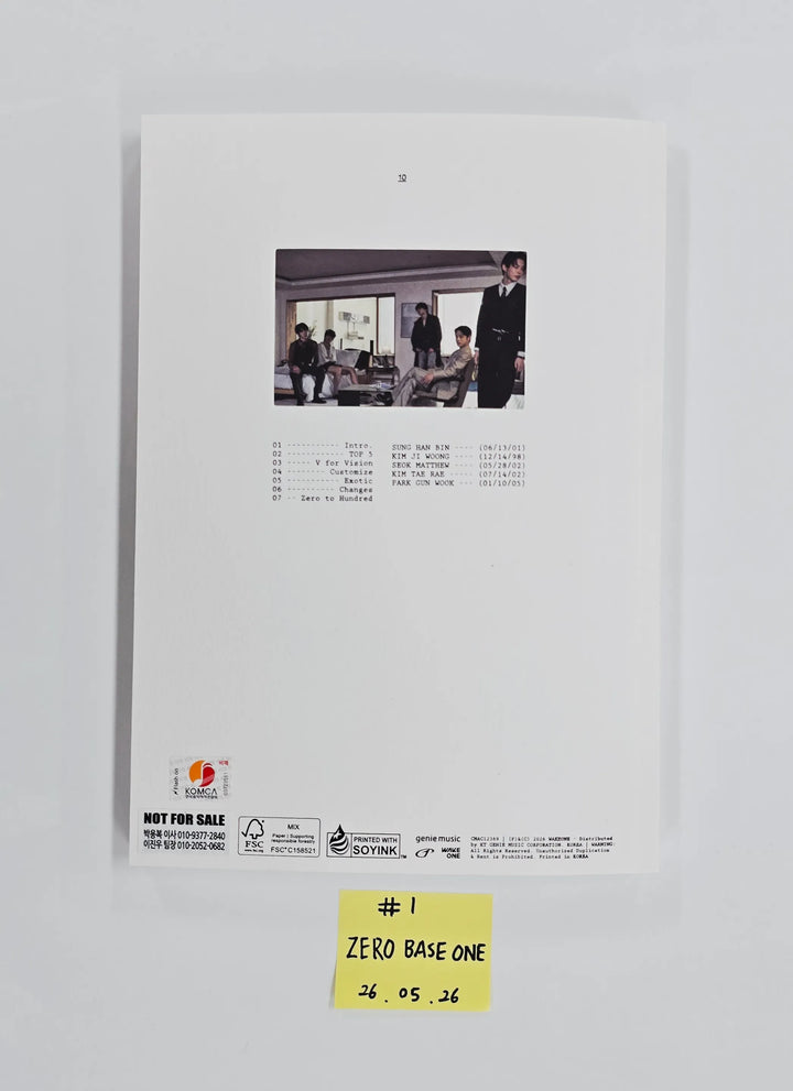 ZeroBaseOne "Ascend-" - Hand Autographed(Signed) Promo Album [26.05.26]