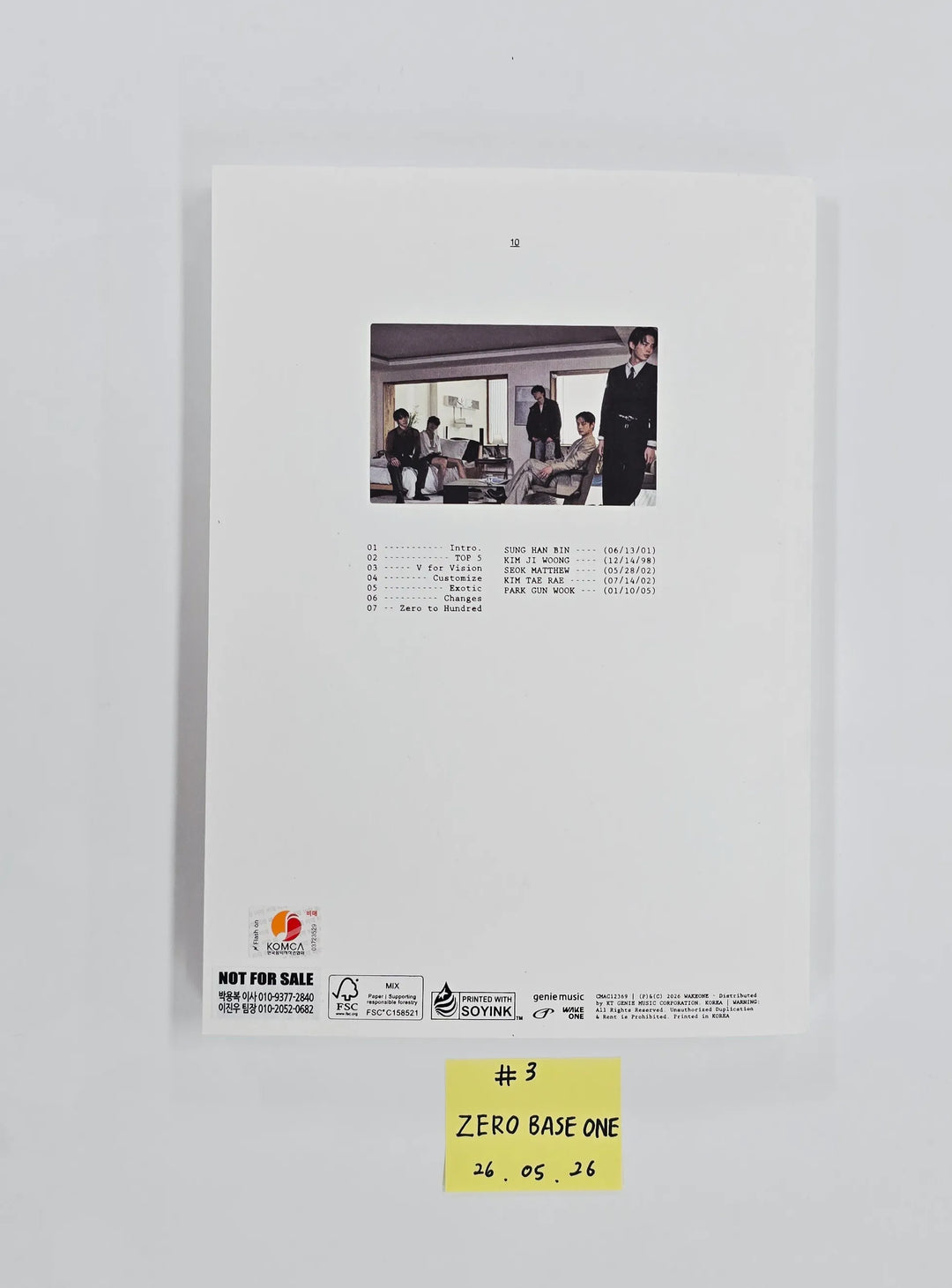 ZeroBaseOne "Ascend-" - Hand Autographed(Signed) Promo Album [26.05.26]