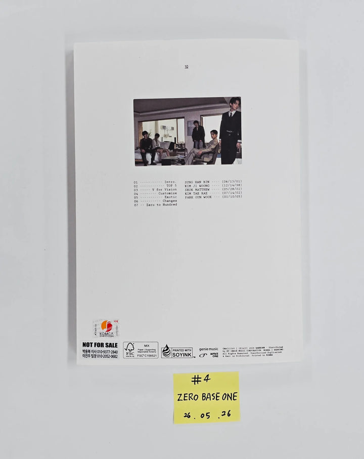ZeroBaseOne "Ascend-" - Hand Autographed(Signed) Promo Album [26.05.26]
