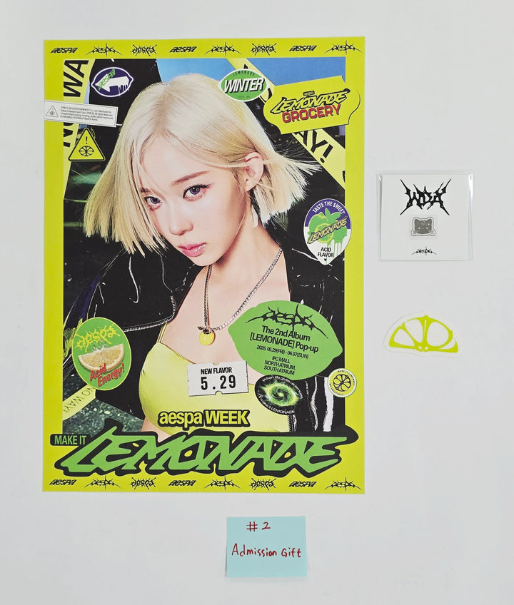 Aespa - "aespa WEEK - MAKE IT LEMONADE" POP-UP Store Admission Gift set [26.05.29]