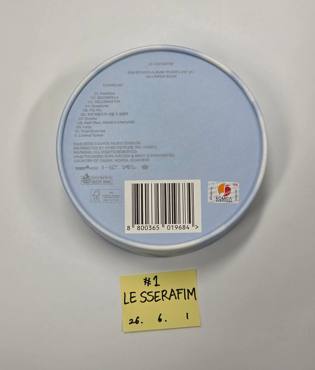 LE SSERAFIM "PUREFLOW" - Hand Autographed(Signed) Promo Album [26.06.01]