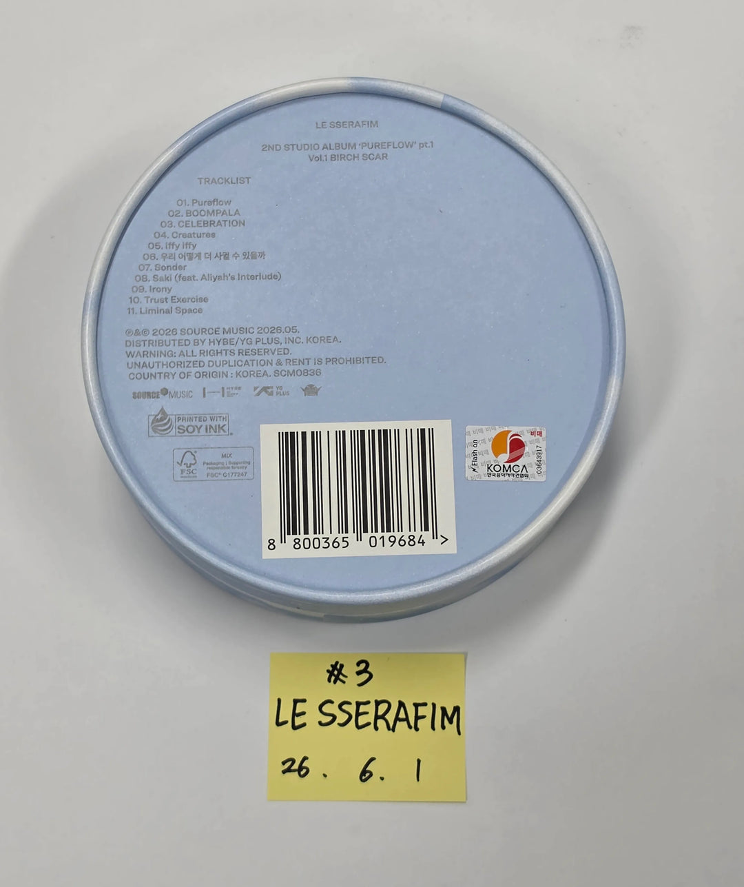 LE SSERAFIM "PUREFLOW" - Hand Autographed(Signed) Promo Album [26.06.01]