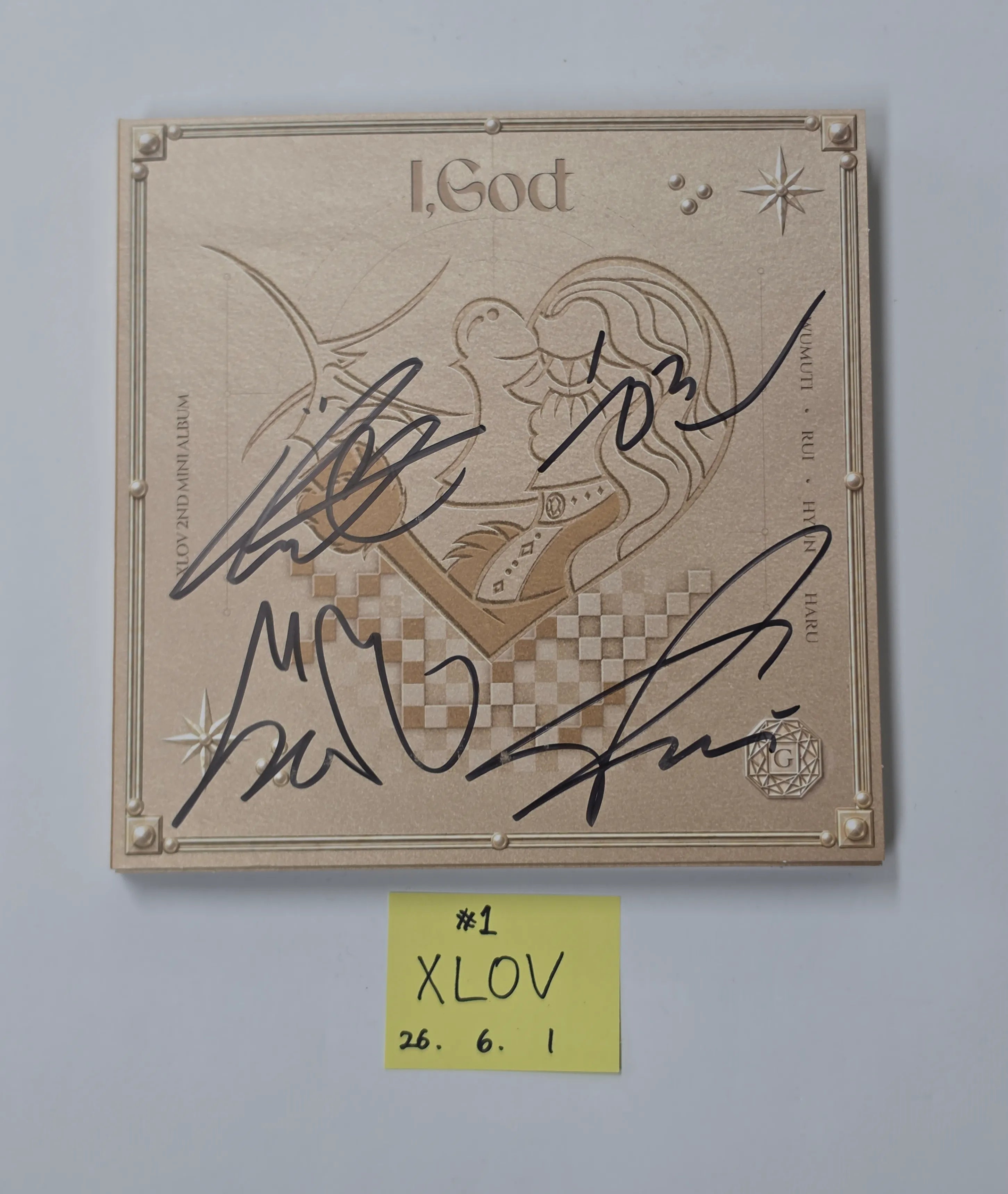 在庫ラスト XLOV I,God ハル 直筆サインポラロイド XLOV 