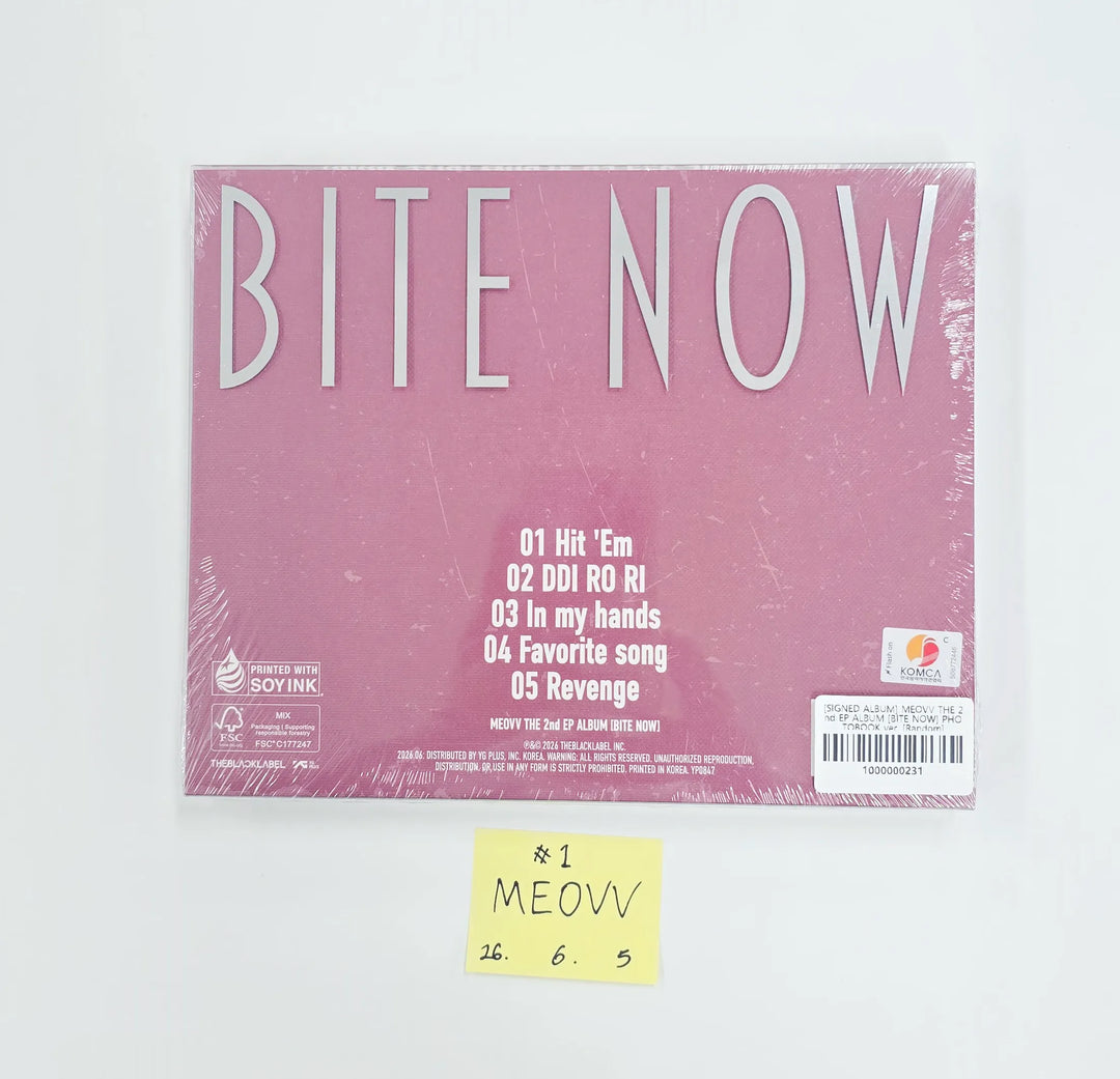 MEOVV "BITE NOW" - Album with Hand Autographed(Signed) Folded Poster [26.06.05]