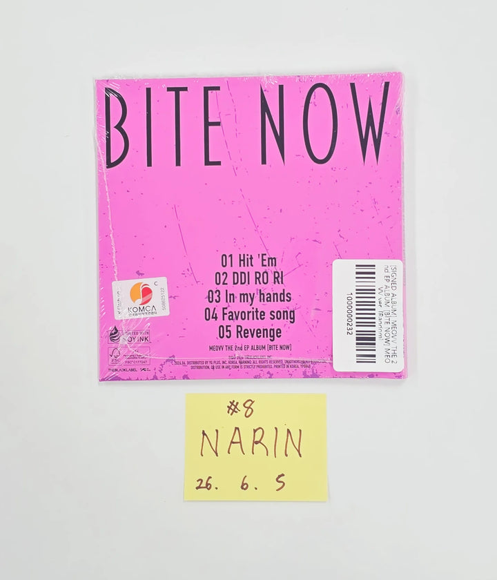 MEOVV "BITE NOW"  - Hand Autographed(Signed) Album [26.06.05]