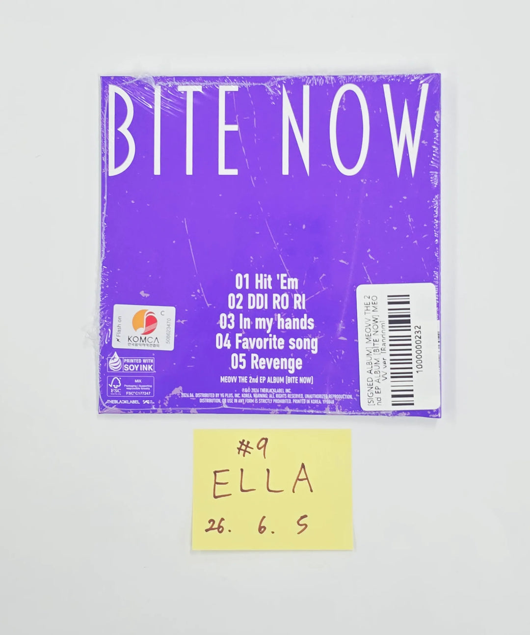 MEOVV "BITE NOW"  - Hand Autographed(Signed) Album [26.06.05]