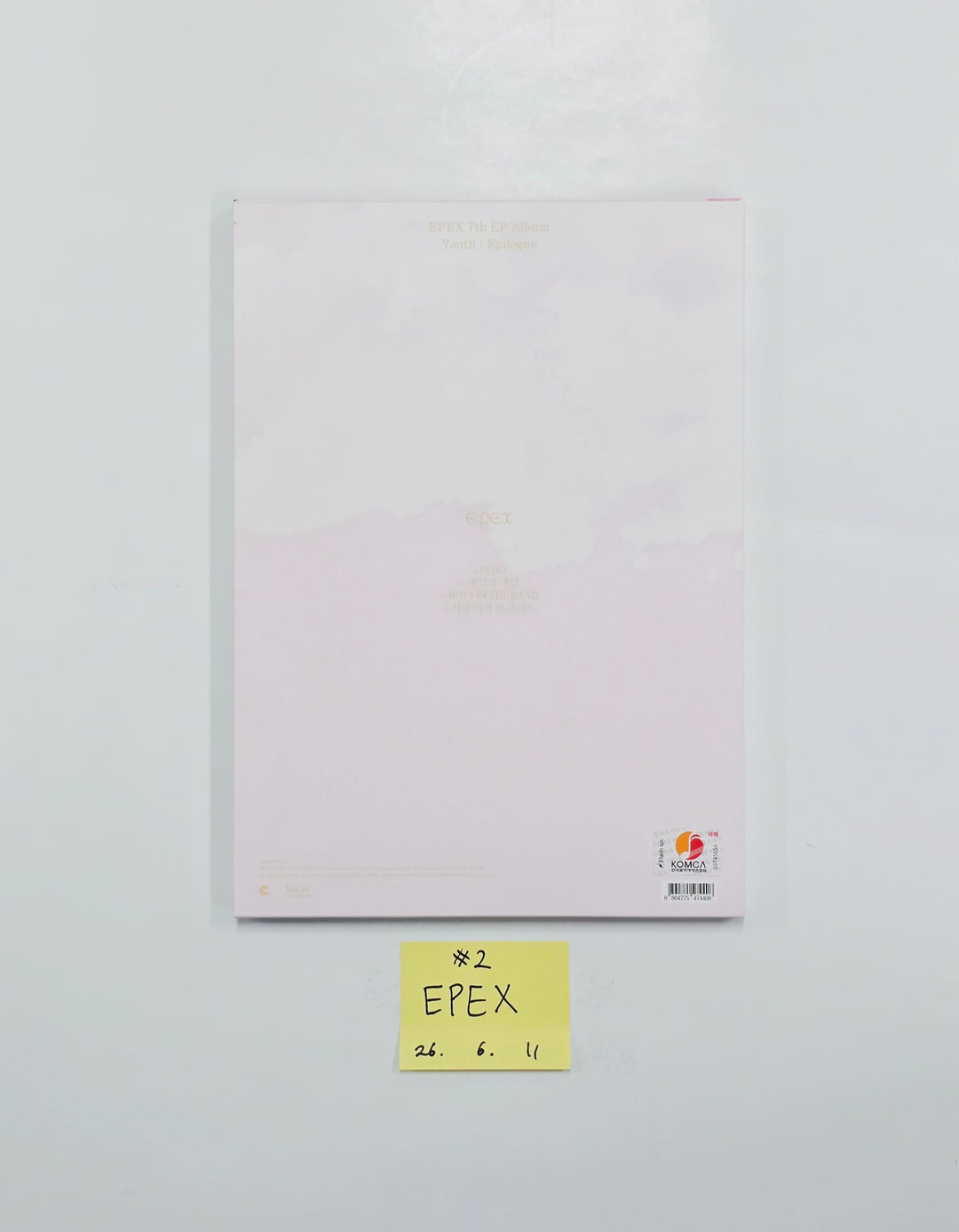 EPEX "소화(韶華) : Epilogue" - Hand Autographed(Signed) Promo Album [26.06.11]