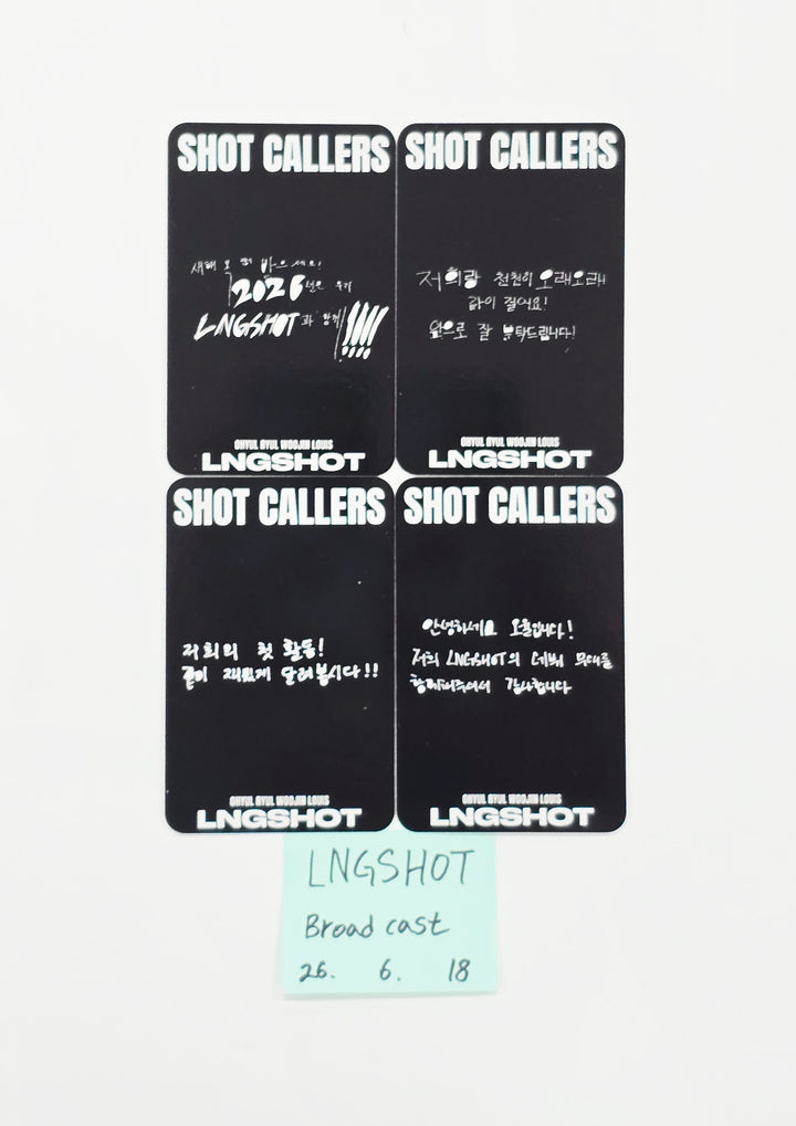 LNGSHOT "SHOT CALLERS" - Broadcast Photocard Set (4ea) [26.06.18]
