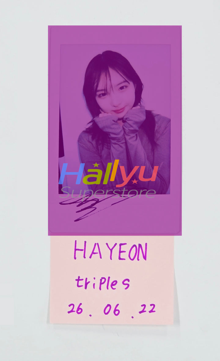 HAYEON (of Triples) - Hand Autographed(Signed) Polaroid [26.06.22]